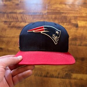 VTG New England Patriots New Era Navy and Red Cap